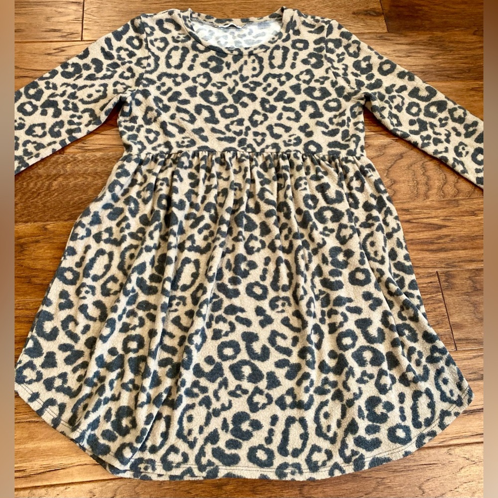 JODIFL Leopard Print Midi Dress - Tan and Black